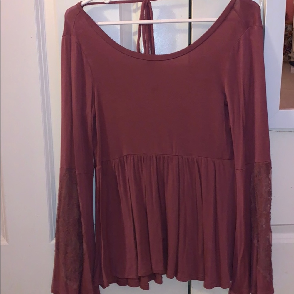 Belle sleeve peplum shirt
